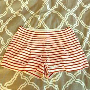 JCrew White/orange stripe shorts